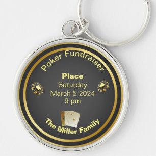 Black and Gold Poker Fundraiser Keychain