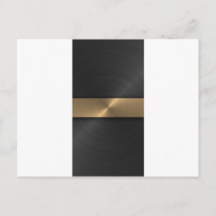 Black And Gold Postcard