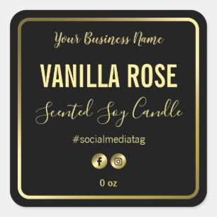 Black And Gold Product Labels