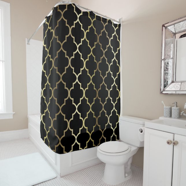 Black and Gold Quatrefoil Pattern | DIY Colour (In Situ)