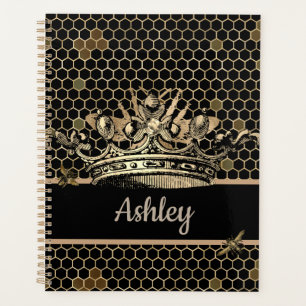 Black and Gold Queen Bee Planner