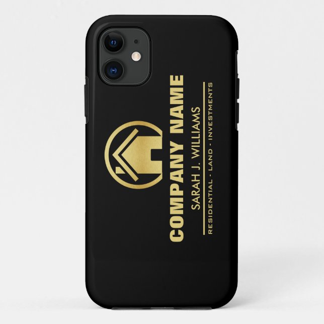 Black and Gold Real Estate Case-Mate iPhone Case (Back)
