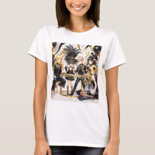 Black and gold, Rich luxury, Moulin rouge style T-Shirt