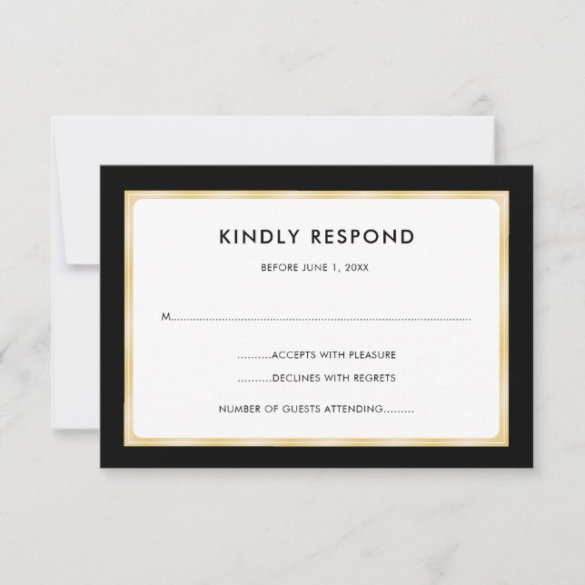 Black and Gold | RSVP (Front)