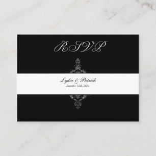 Black and Gold RSVP Card