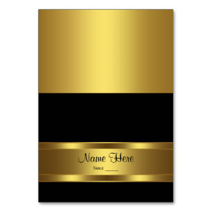 Black and Gold Seating Card