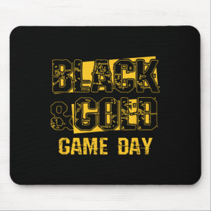 Black And Gold Shirt Game Day High School Football Mouse Pad