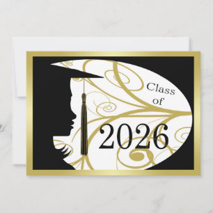 Black and Gold Silhouette 2026 Card
