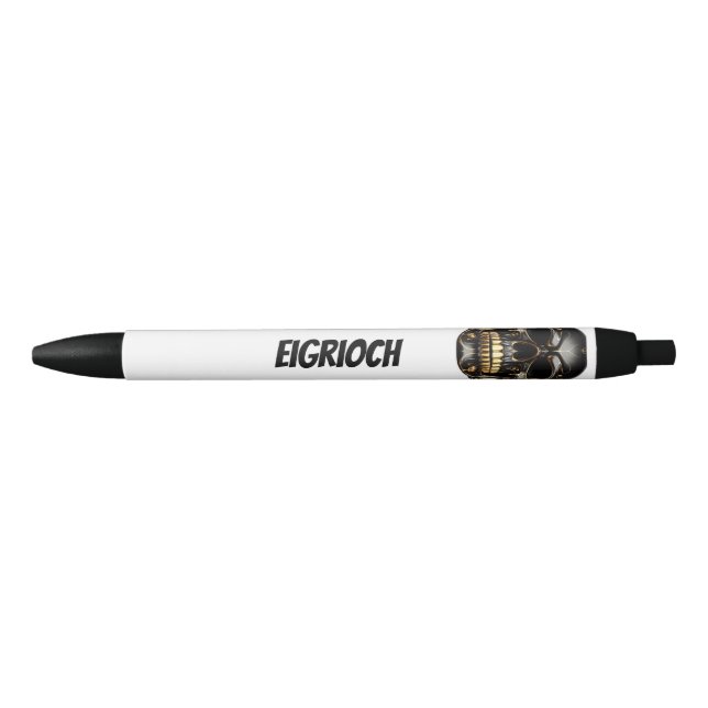 Black and Gold Skull Pen  (Front)