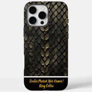 Black And Gold SnakePatterns iPhone 16 Pro Max Case