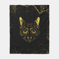 Black and Gold Sphynx Cat
