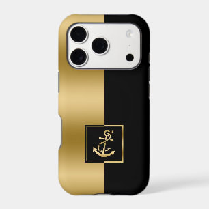 Black and gold split screen gold boat anchor