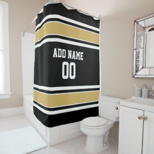 Black and Gold Sports Jersey Custom Name Number
