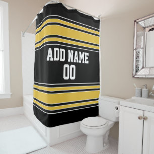Black and Gold Sports Jersey Custom Name Number