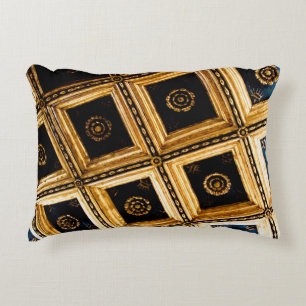 Black and Gold Squares  Accent Pillow