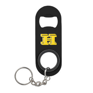 Black and Gold Stainless Keychain Bottle Opener