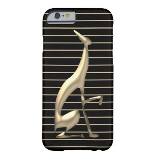 Black and Gold Striped Greyhound Dog Barely There iPhone 6 Case