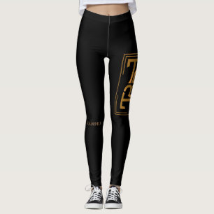 BLACK AND GOLD TB leggings