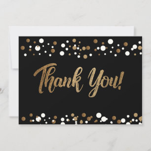 Black and Gold thank you 50th birthday Card