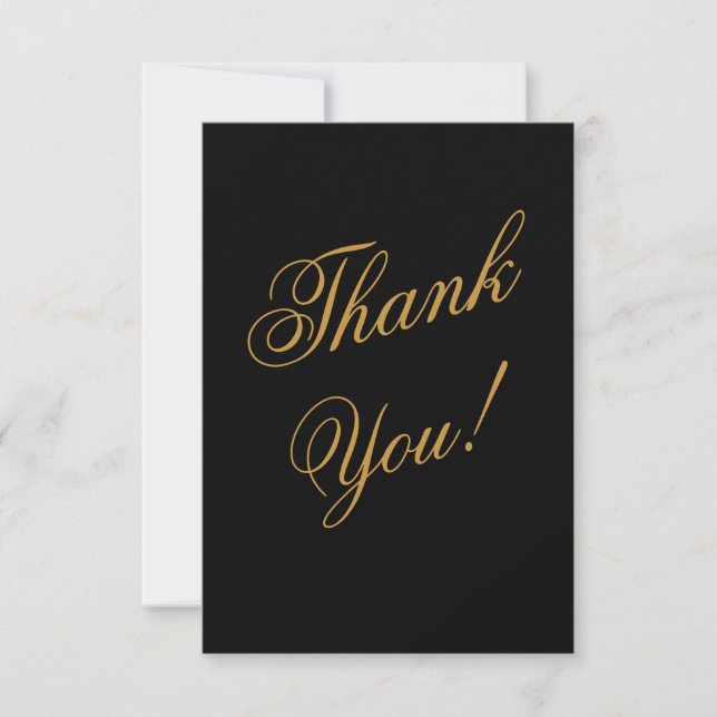 black and gold thank you card (Front)