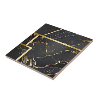 Black and Gold Tile