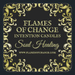 Black And Gold Vintage Spell Candle Labels<br><div class="desc">These labels are for candles specifically made for intention,  meditation and witchcraft.</div>