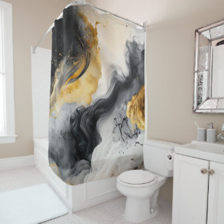 Black and Gold Watercolor Marble