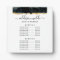 Black And Gold Watercolor Price Menu