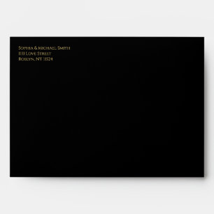 Black and Gold-We Do-Wedding- Envelope