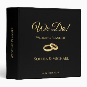 Black and Gold- Wedding-Planner Binder