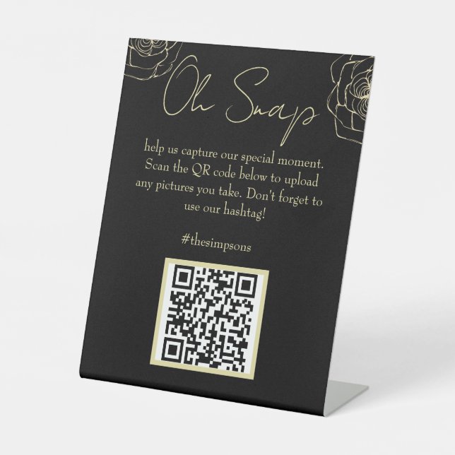 Black and Gold Wedding Signs (Front)