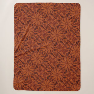 Black and Gold Wildflowers 23 Sherpa Blanket