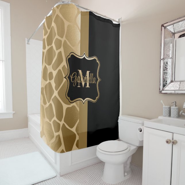 Black and Golden Giraffe Pattern (In Situ)