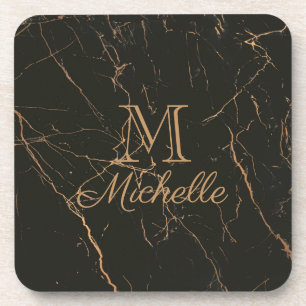 Black and Golden Marble Coaster