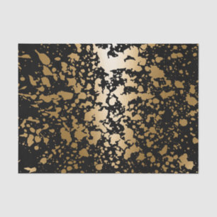 Black and Golden Metallic Brush Tissue Paper