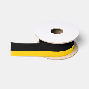 Black and Golden Yellow 1.5" Wide Satin Ribbon