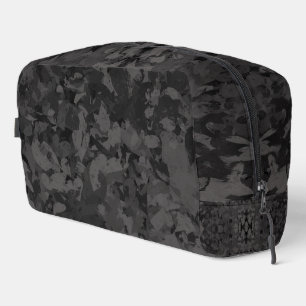 Black And Gray Abstract Graphic Art Design Dopp Kit