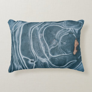 Black and gray abstract painting accent pillow
