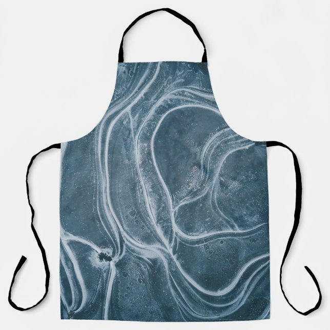 Black and gray abstract painting apron (Front)