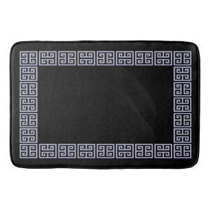 Black and Gray Art Deco Style Bath Mat