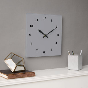 Black and Gray Clock Personalized Custom Color