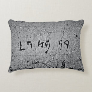 Black and gray concrete surface accent pillow