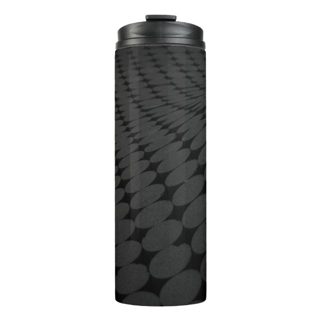 Black and gray dotted surface thermal tumbler (Front)