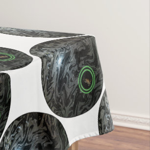 Black And Gray Lawn Bowl, Table Cloth