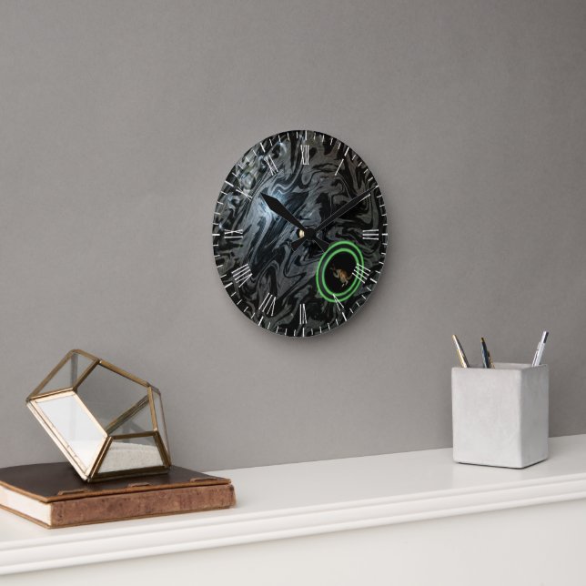 Black And Gray Lawn Bowl, Wall Clock (Office)