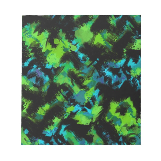 Black and green abstract notepad (Front)
