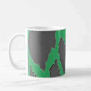 Black And Green Animal Printed Zebra Stripe coffee Mug