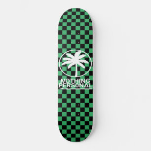Black and Green Chequerboard Skateboard