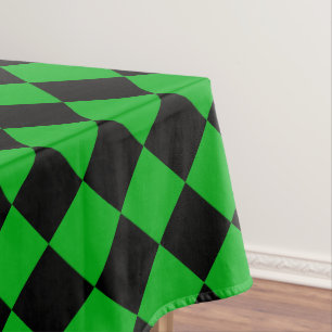 Black and Green Chequered Tablecloth
