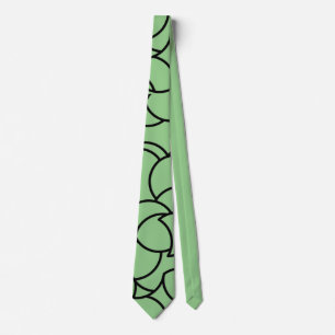 Black and Green Comingled Abstract Tie